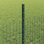 Svejsede trådhegn med stolper 50 x 0,5 m PVC-belagt stål Grøn