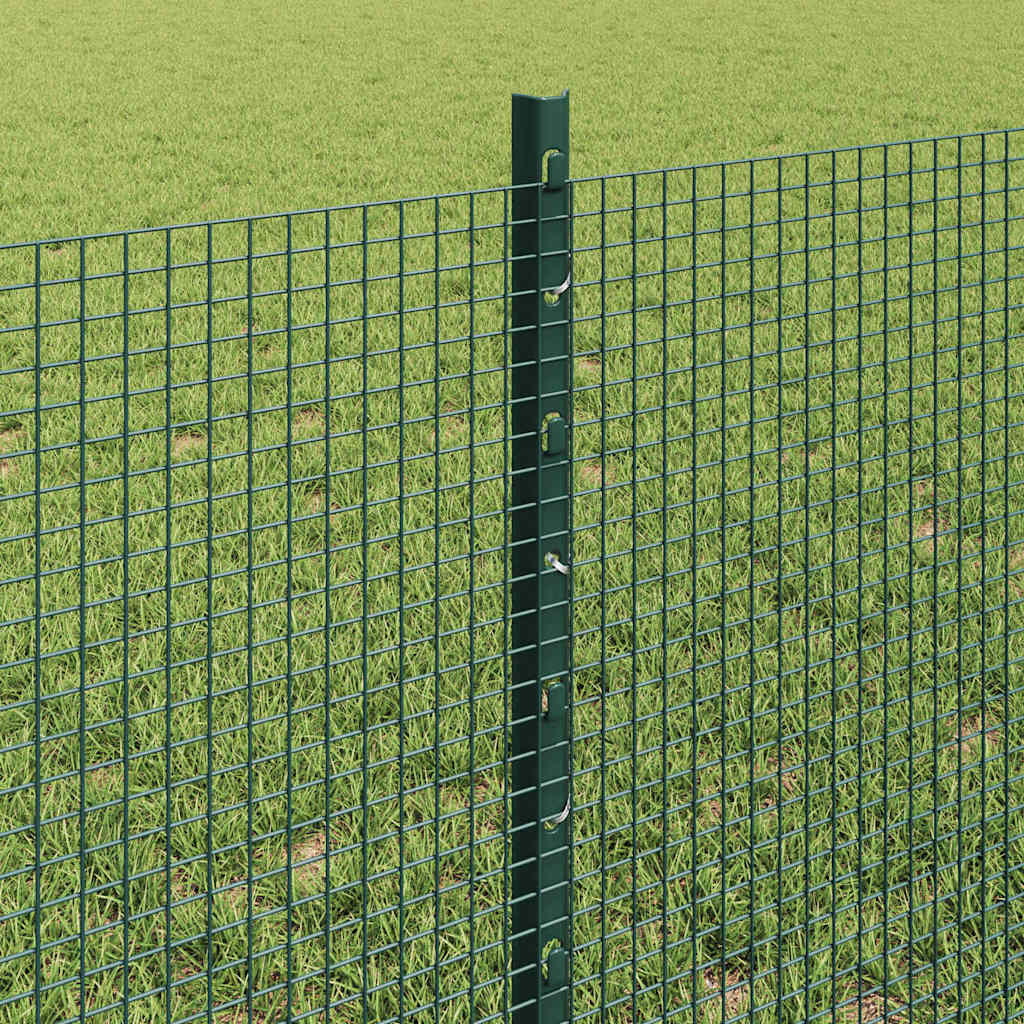 Svejsede trådhegn med stolper 50 x 0,6 m PVC-belagt stål Grøn