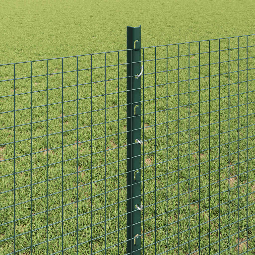 Svejsede trådhegn med stolper 50 x 0,8 m PVC-belagt stål Grøn