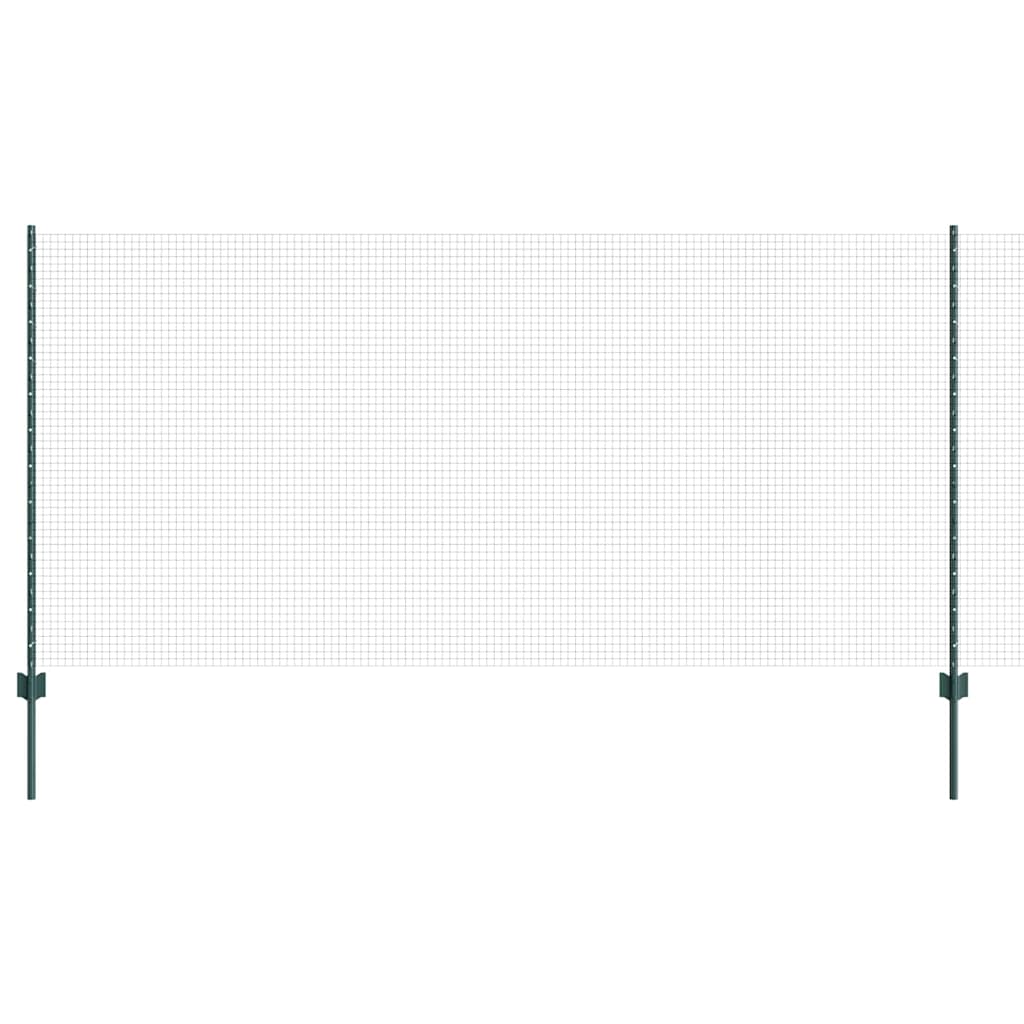 Svejsede trådhegn med stolper 50 x 1,2 m PVC-belagt stål Grøn