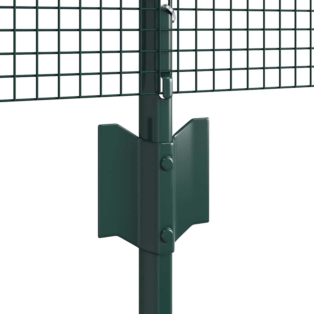 Svejsede trådhegn med stolper 100 x 0,5 m PVC-belagt stål Grøn
