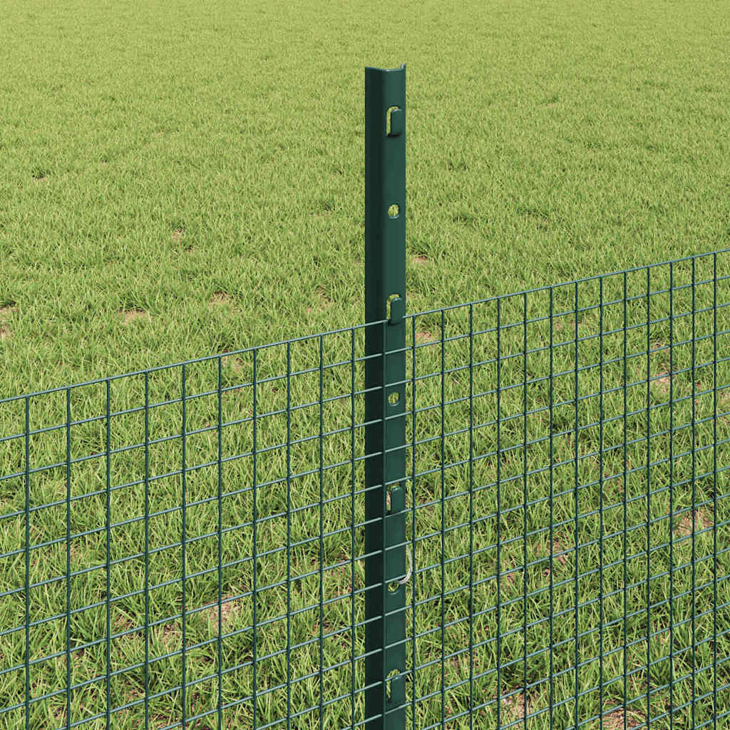 Svejsede trådhegn med stolper 100 x 0,5 m PVC-belagt stål Grøn