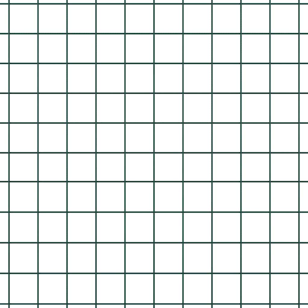 Svejsede trådhegn med stolper 100 x 0,5 m PVC-belagt stål Grøn