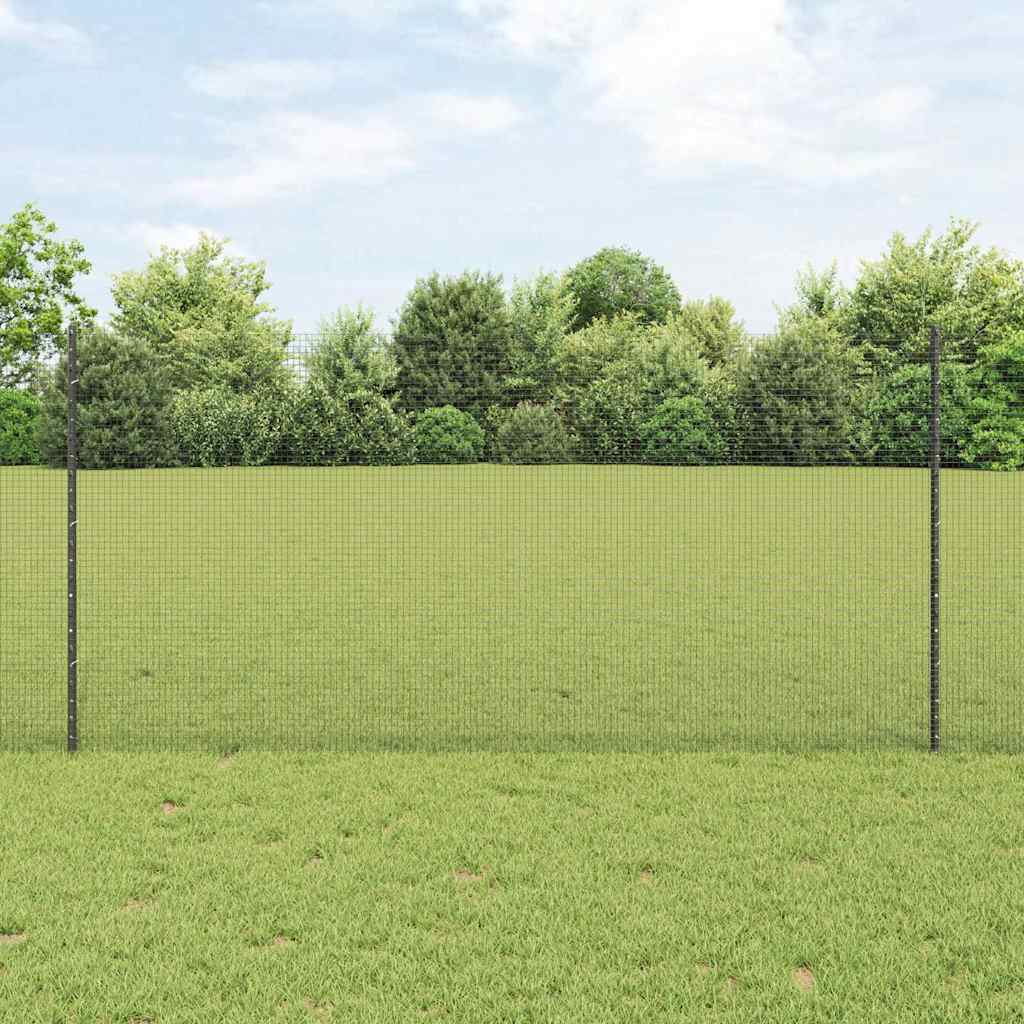 Svejsede trådhegn med stolper 10 x 1,2 m PVC-belagt stål Grå