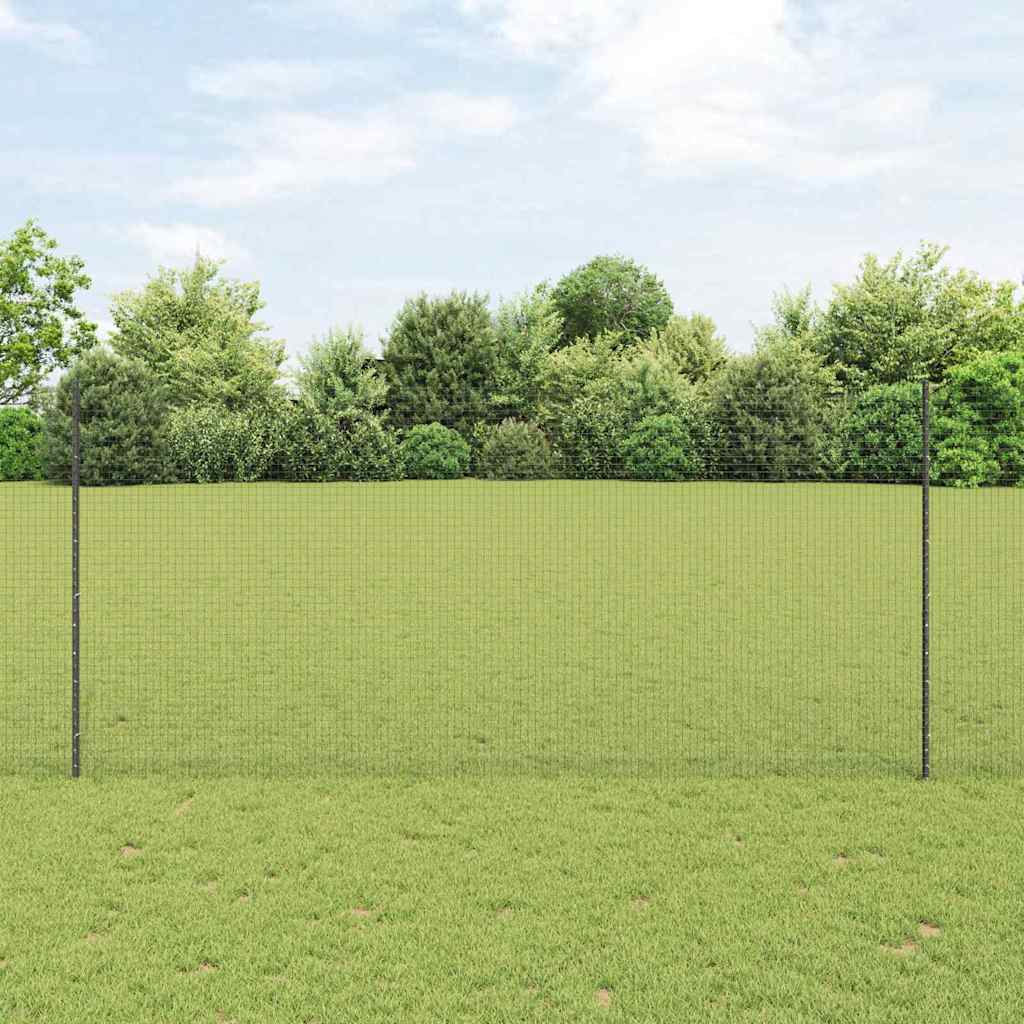 Svejsede trådhegn med stolper 10 x 1,4 m PVC-belagt stål Grå