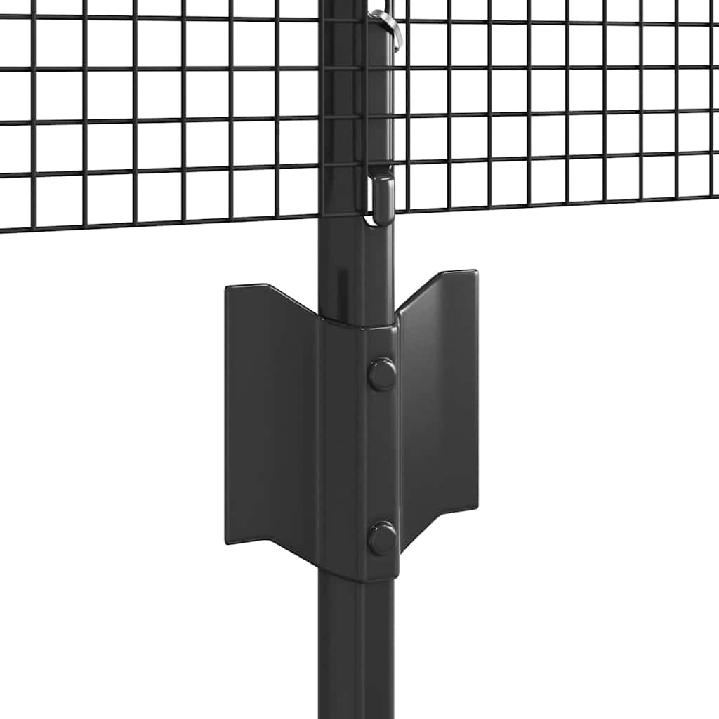 Svejsede trådhegn med stolper 25 x 0,5 m Galvaniseret stål Grå