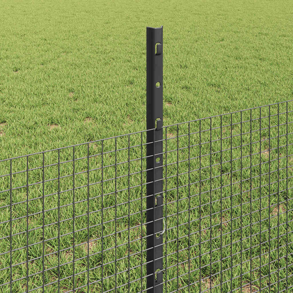 Svejsede trådhegn med stolper 25 x 0,5 m Galvaniseret stål Grå