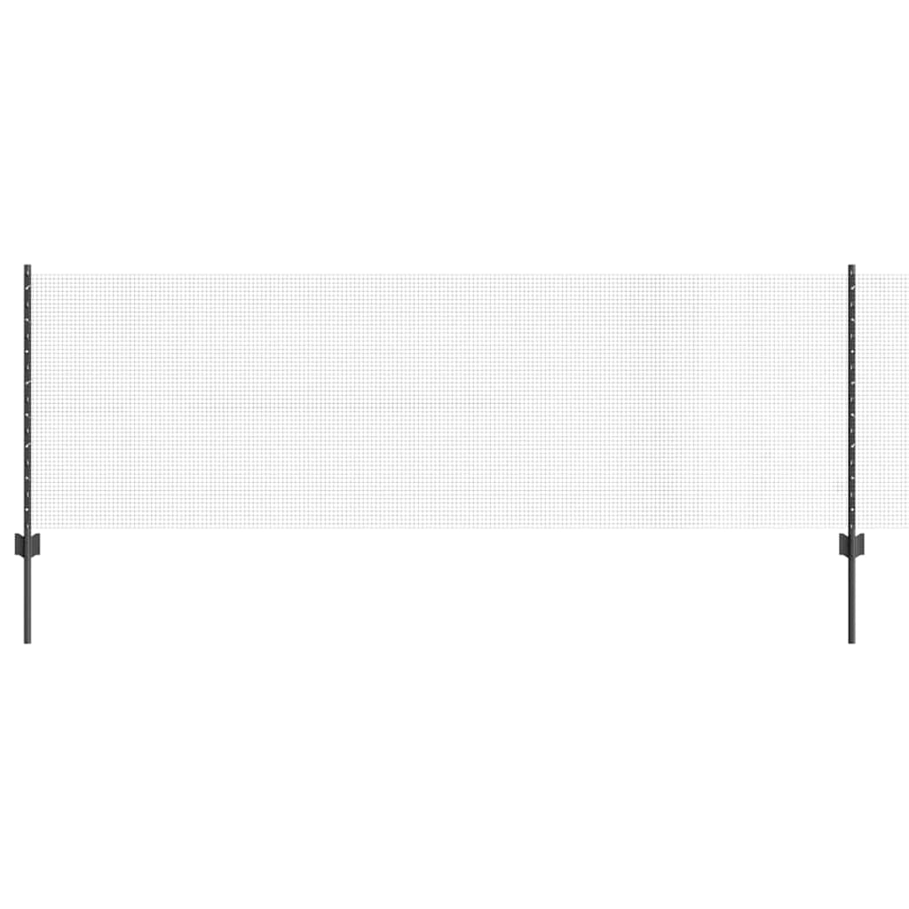 Svejsede trådhegn med stolper 25 x 0,8 m PVC-belagt stål Grå