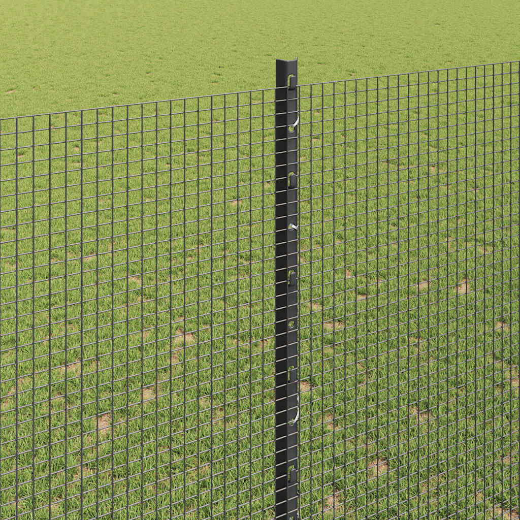 Svejsede trådhegn med stolper 25 x 1,5 m Galvaniseret stål Grå