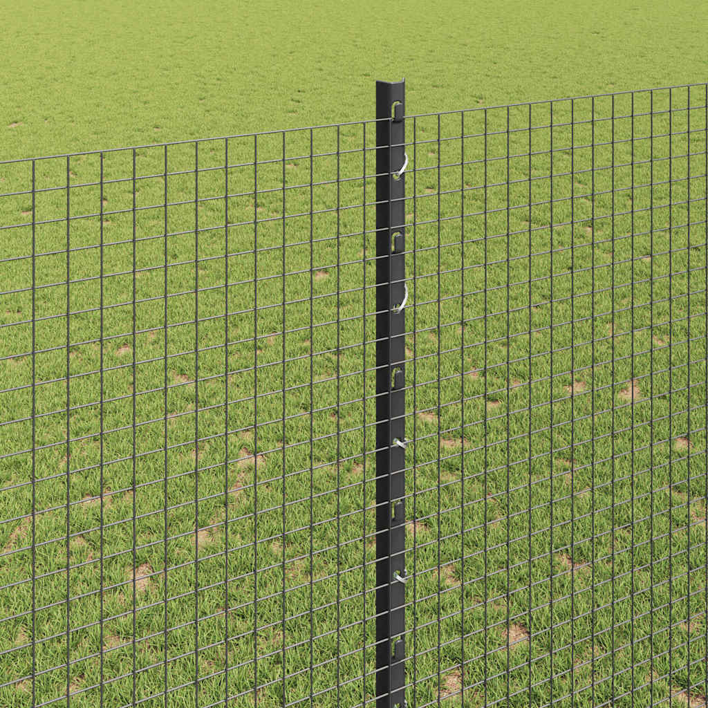 Svejsede trådhegn med stolper 25 x 1,5 m Galvaniseret stål Grå