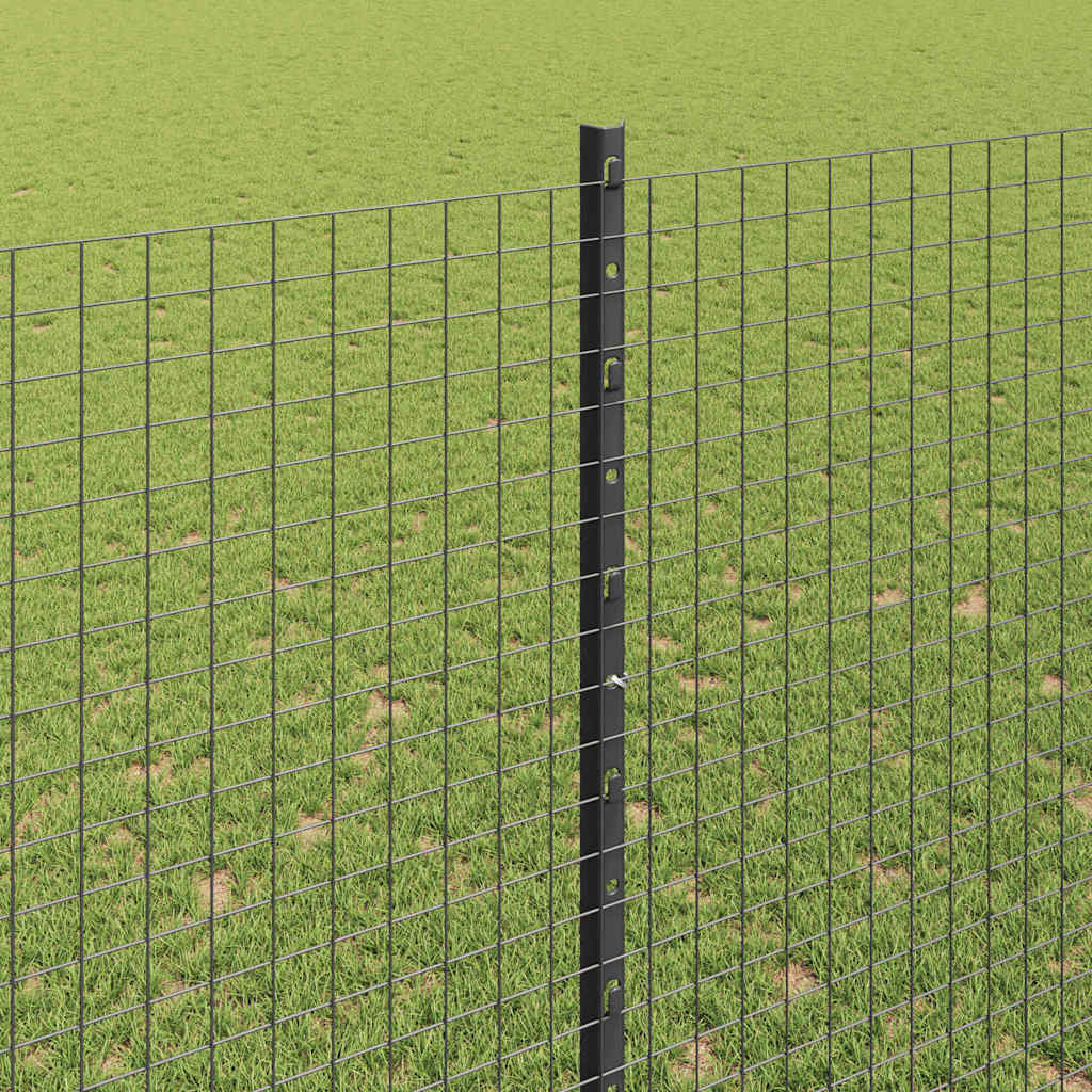 Svejsede trådhegn med stolper 25 x 1,5 m Galvaniseret stål Grå