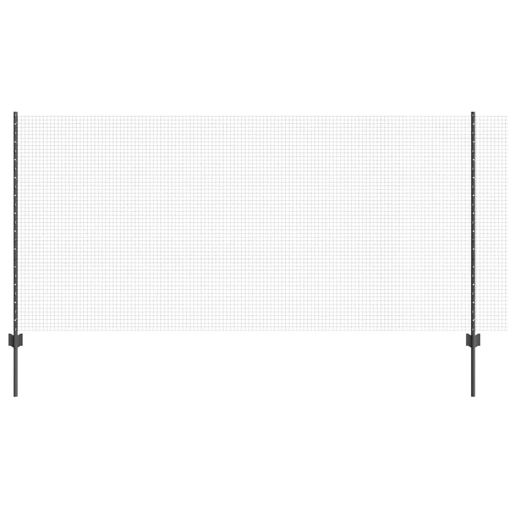 Svejsede trådhegn med stolper 50 x 1,2 m PVC-belagt stål Grå