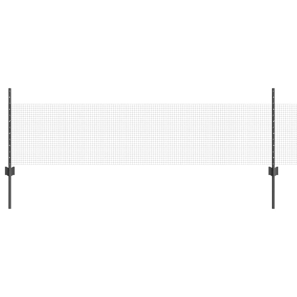 Svejsede trådhegn med stolper 100 x 0,5 m PVC-belagt stål Grå