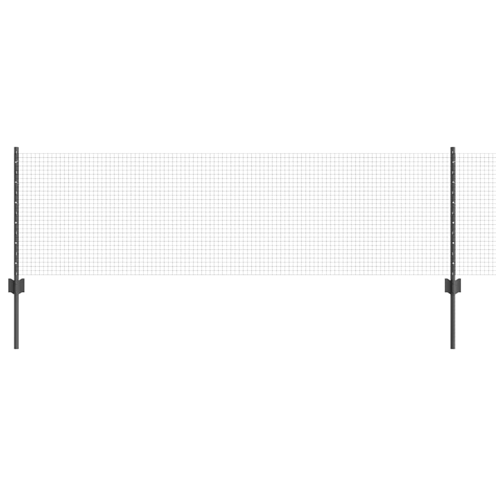 Svejsede trådhegn med stolper 100 x 0,6 m PVC-belagt stål Grå