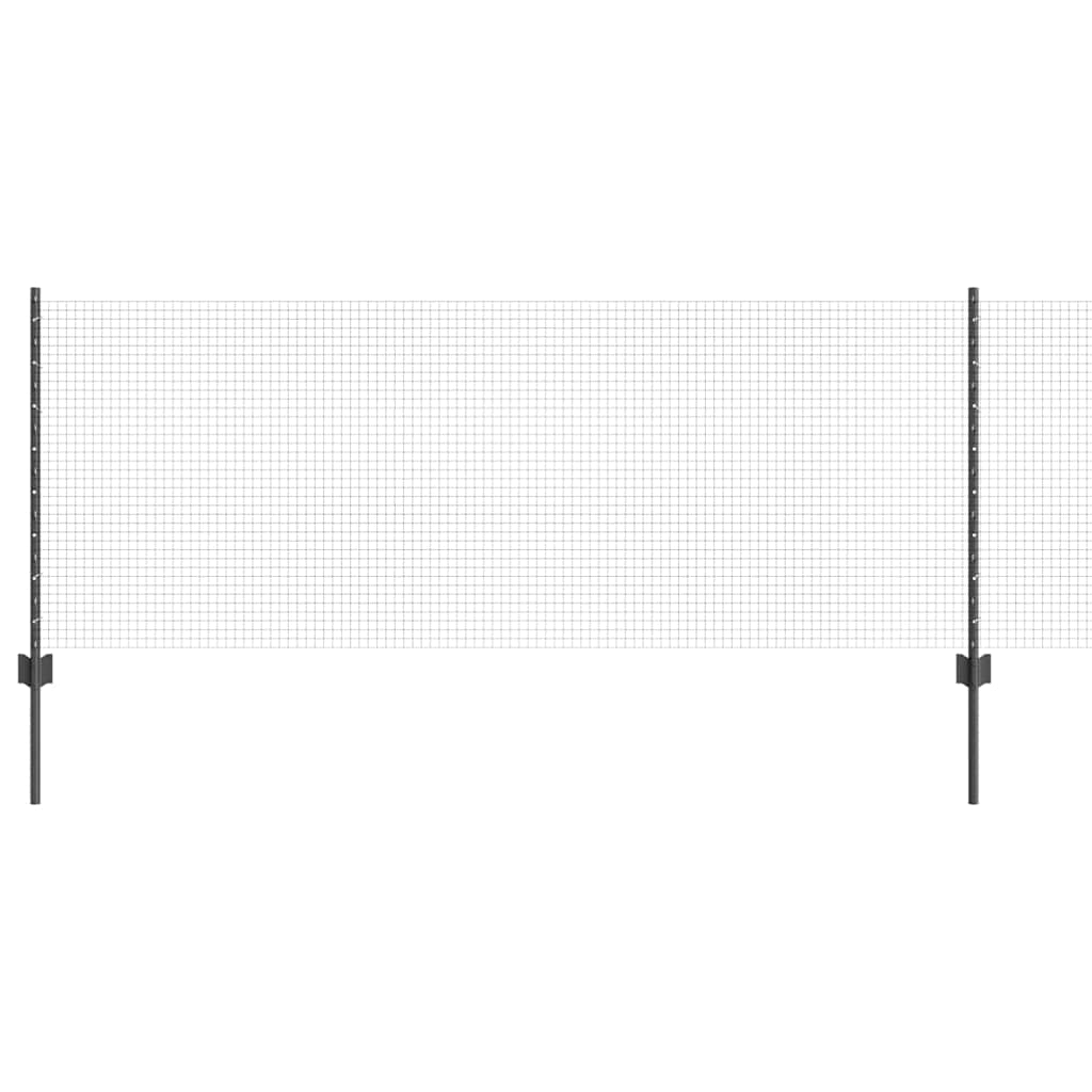 Svejsede trådhegn med stolper 100 x 0,8 m PVC-belagt stål Grå