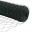 Sekskantet hegn med stolpe 10 x 1,6 m PVC-belagt stål Grøn Mesh