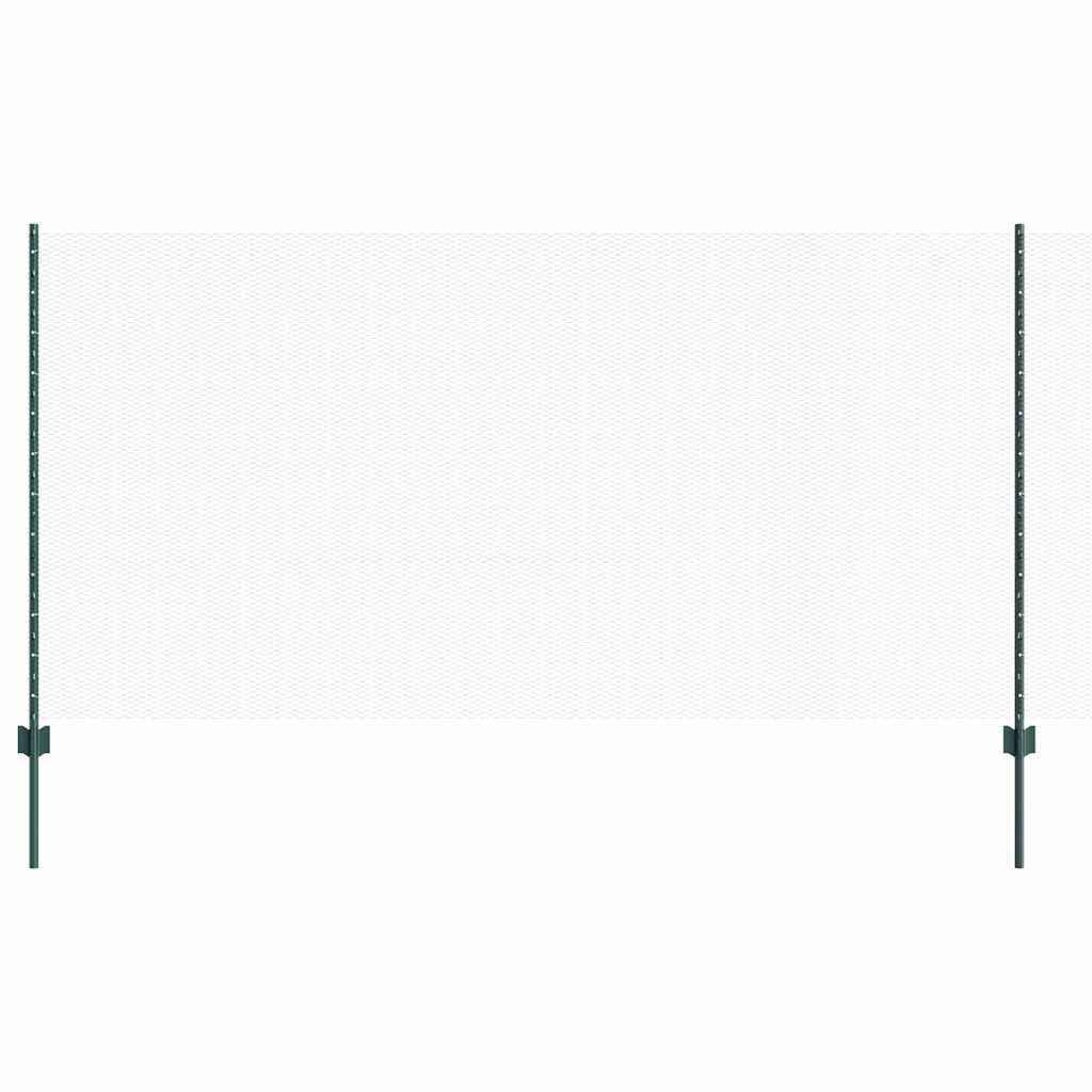 Sekskantet hegn med stolpe 25 x 1,2 m PVC-belagt stål Grøn Mesh