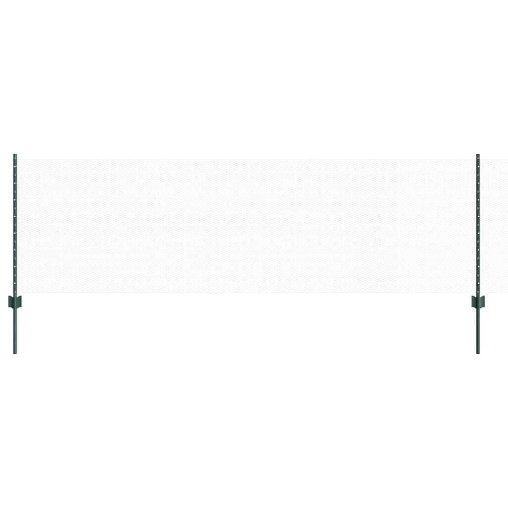 Sekskantet hegn med stolpe 50 x 0,8 m PVC-belagt stål Grøn Mesh