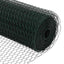 Sekskantet hegn med stolpe 100 x 1,2 m PVC-belagt stål Grøn