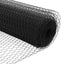 Sekskantet hegn med stolpe 10 x 0,4 m PVC-belagt stål Grå Mesh