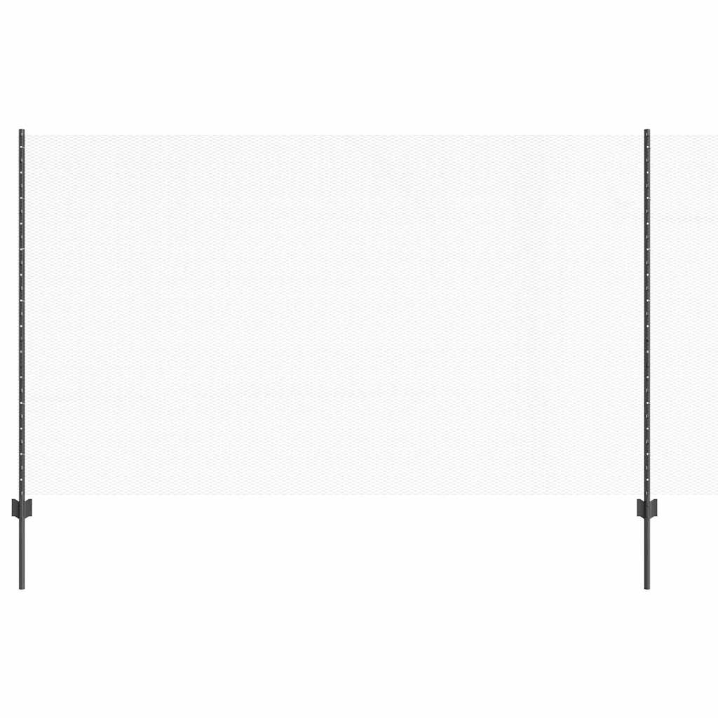 Sekskantet hegn med stolpe 10 x 1,4 m PVC-belagt stål Grå Mesh