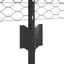 Sekskantet hegn med stolpe 25 x 0,8 m PVC-belagt stål Grå Mesh