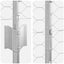 Sekskantet hegn med stolpe 10 x 1 m Galvaniseret stål Sølv Mesh