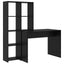 Bord med hylde Sort eg 138,5 x 55 x 143 cm Konstrueret træ