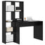 Bord med hylde Sort eg 138,5 x 55 x 143 cm Konstrueret træ