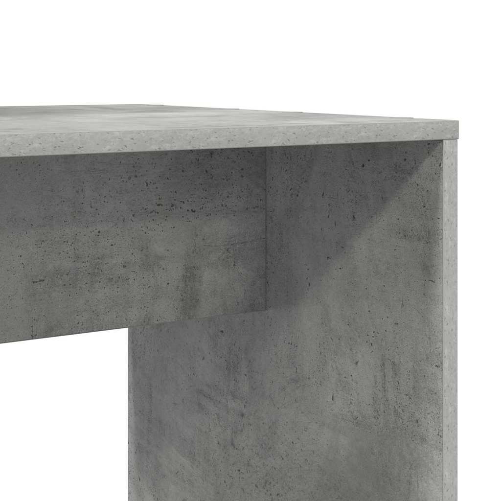 Bord med hylde Beton Grå 138,5 x 55 x 143 cm Konstrueret træ