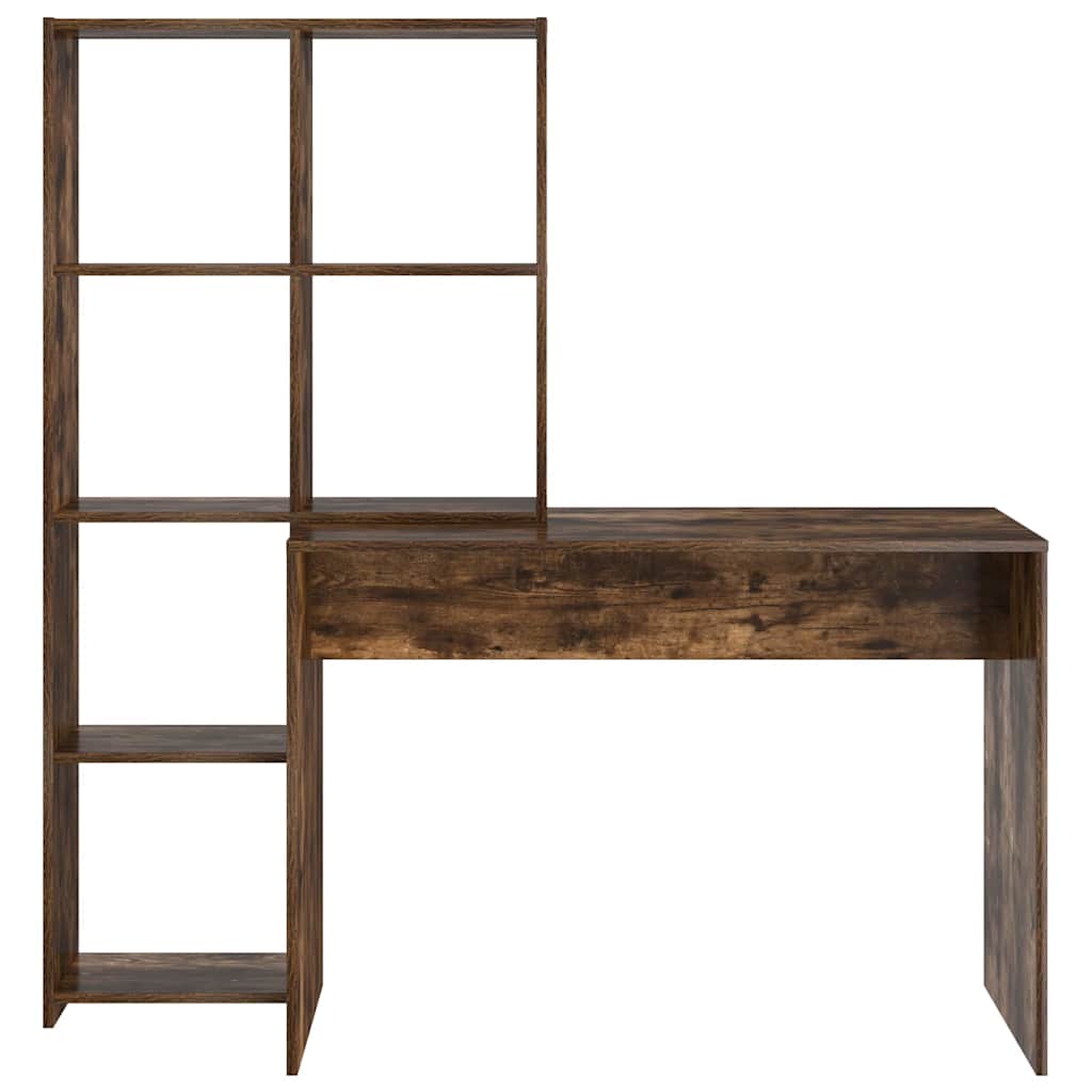 Bord med hylde Røget eg 138,5 x 55 x 143 cm Konstrueret træ