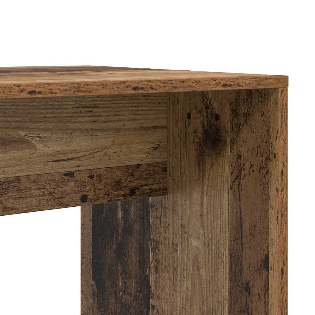 Bord med hylde Gammelt træ 138,5 x 55 x 143 cm Konstrueret træ