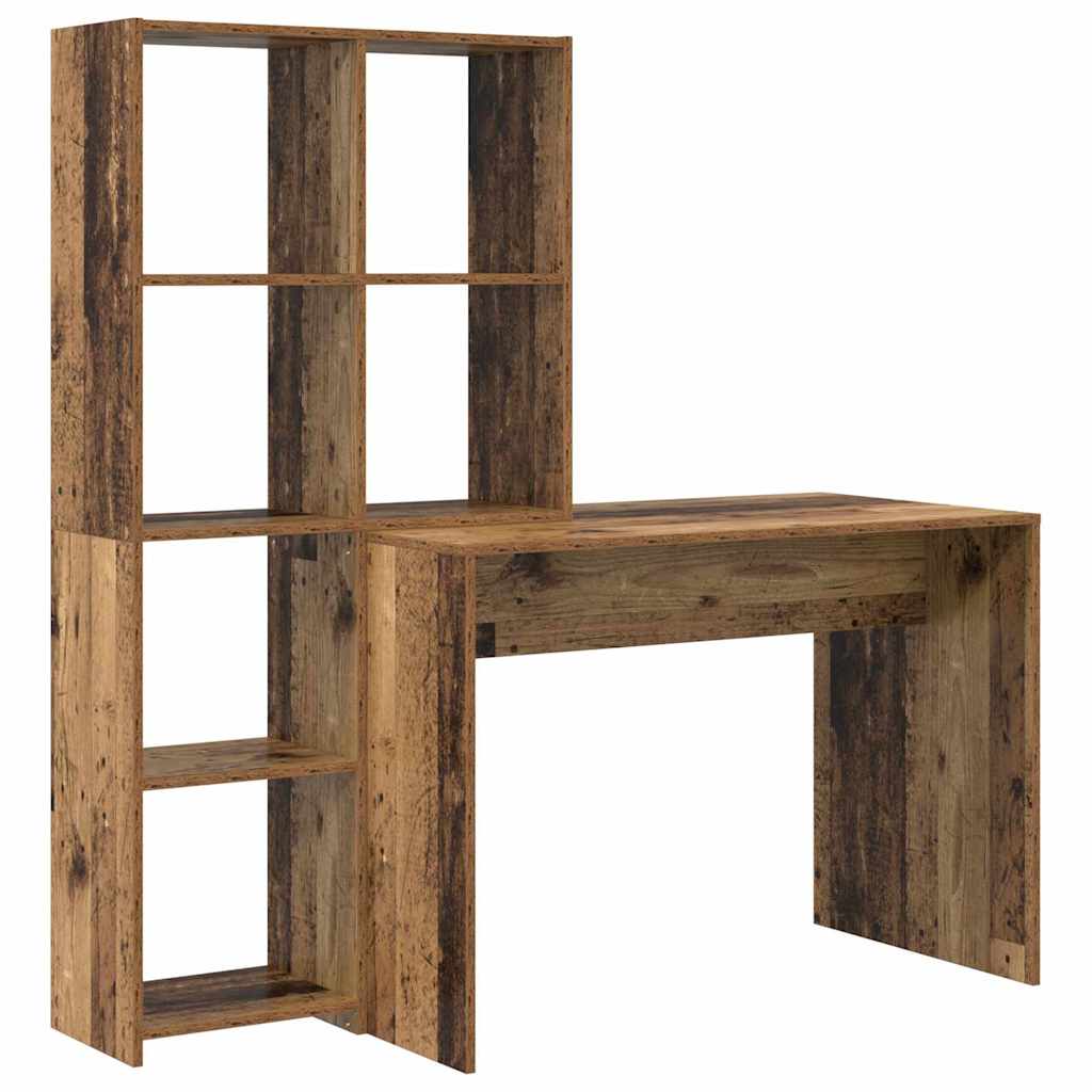 Bord med hylde Gammelt træ 138,5 x 55 x 143 cm Konstrueret træ