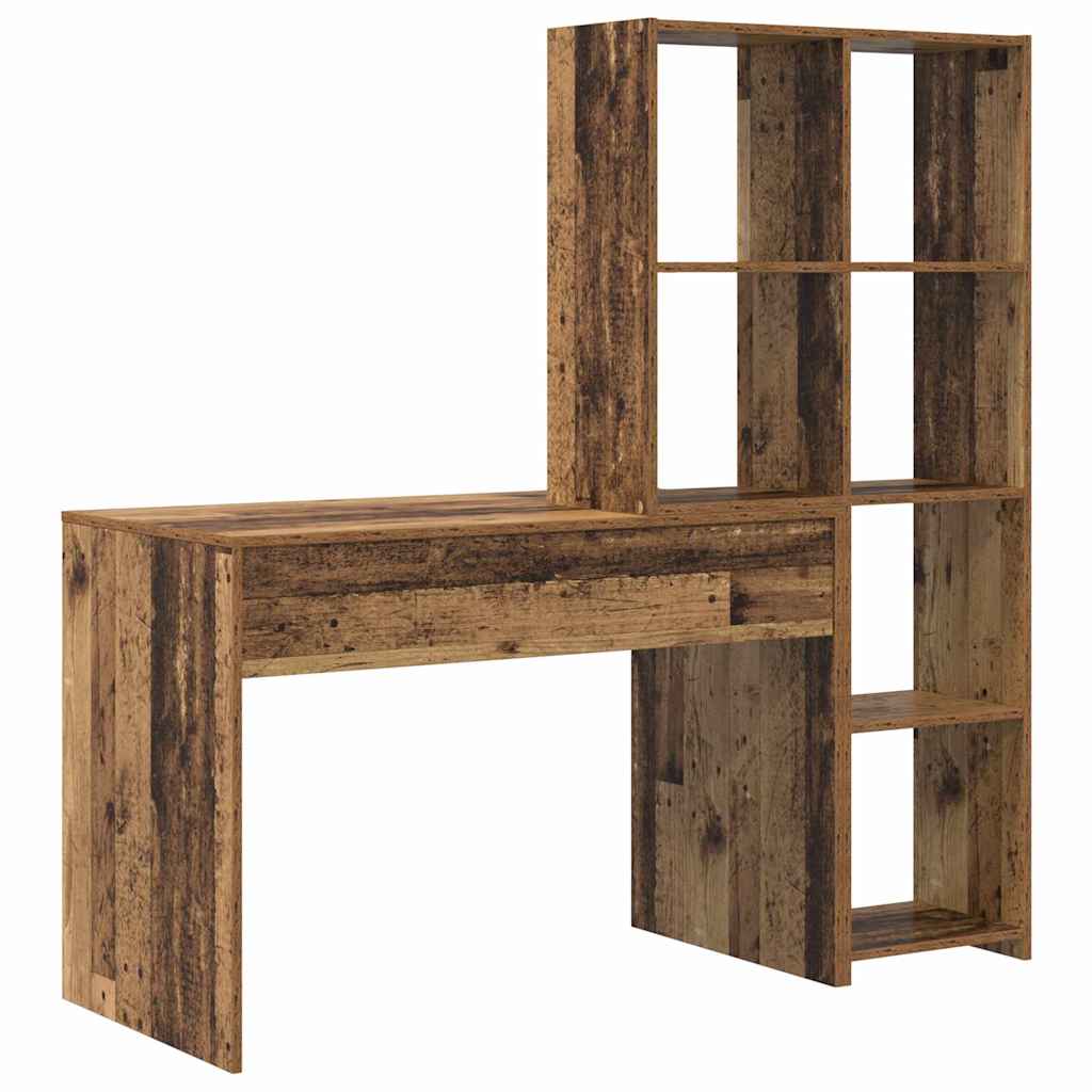 Bord med hylde Gammelt træ 138,5 x 55 x 143 cm Konstrueret træ