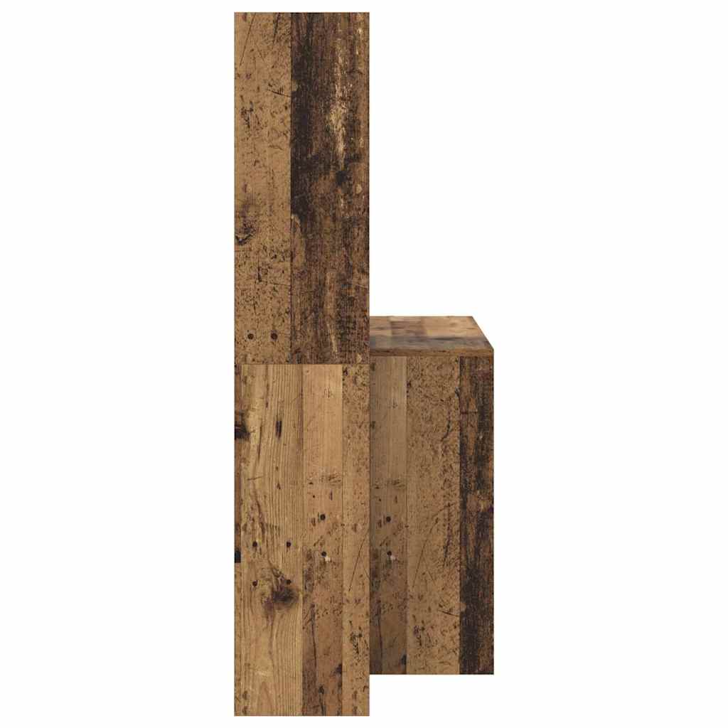 Bord med hylde Gammelt træ 138,5 x 55 x 143 cm Konstrueret træ