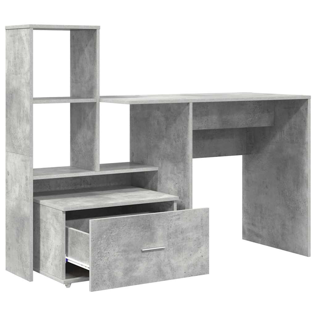 Bord Beton Grå Konstrueret træ 131,5 x 50 x 106,5 cm