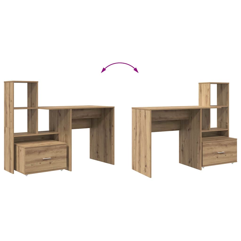 Bord Artisan Egetræ Konstrueret træ 131,5 x 50 x 106,5 cm