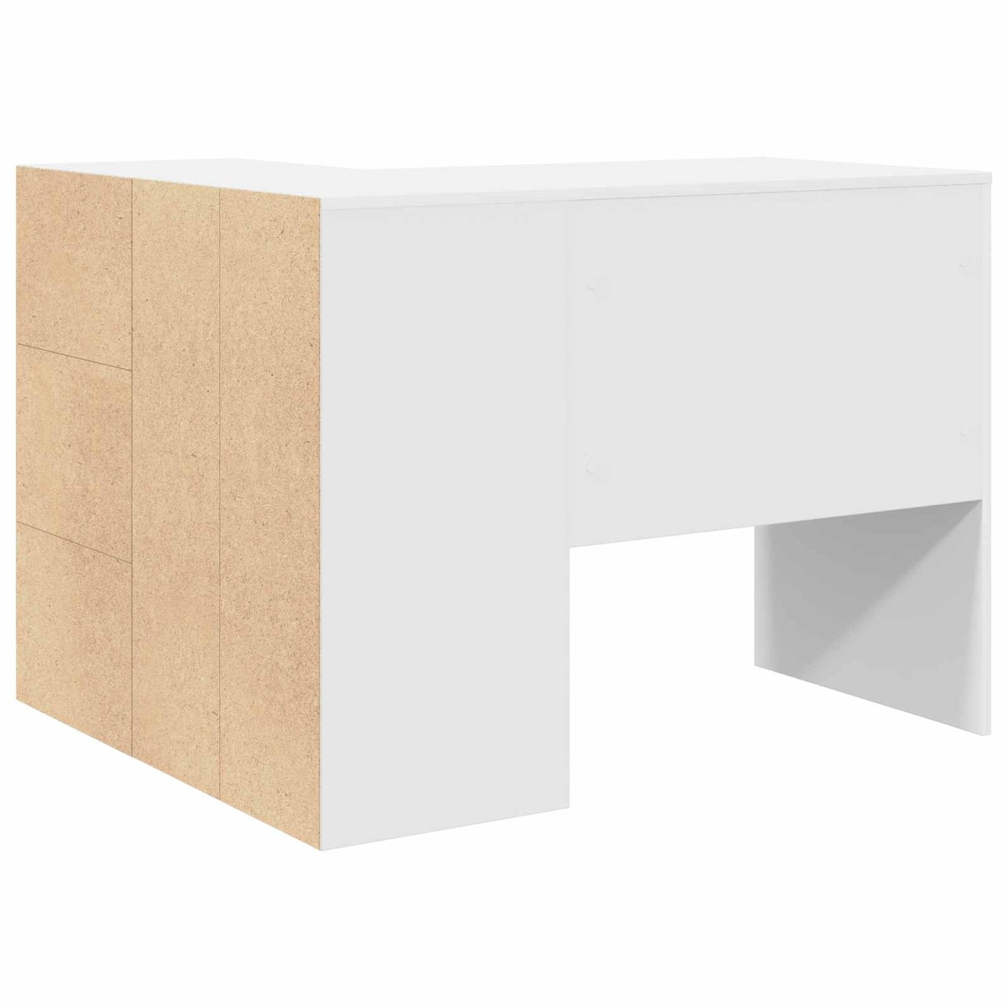 Hjørneskrivebord med skuffe med hylde Hvid 102 x 88 x 75 cm