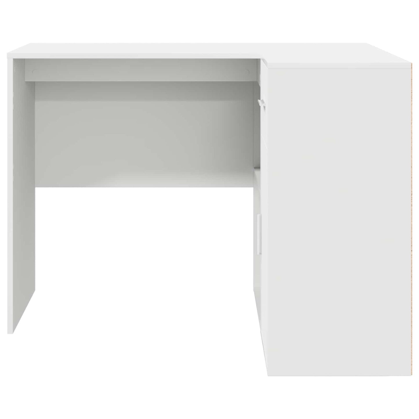 Hjørneskrivebord med skuffe med hylde Hvid 102 x 88 x 75 cm