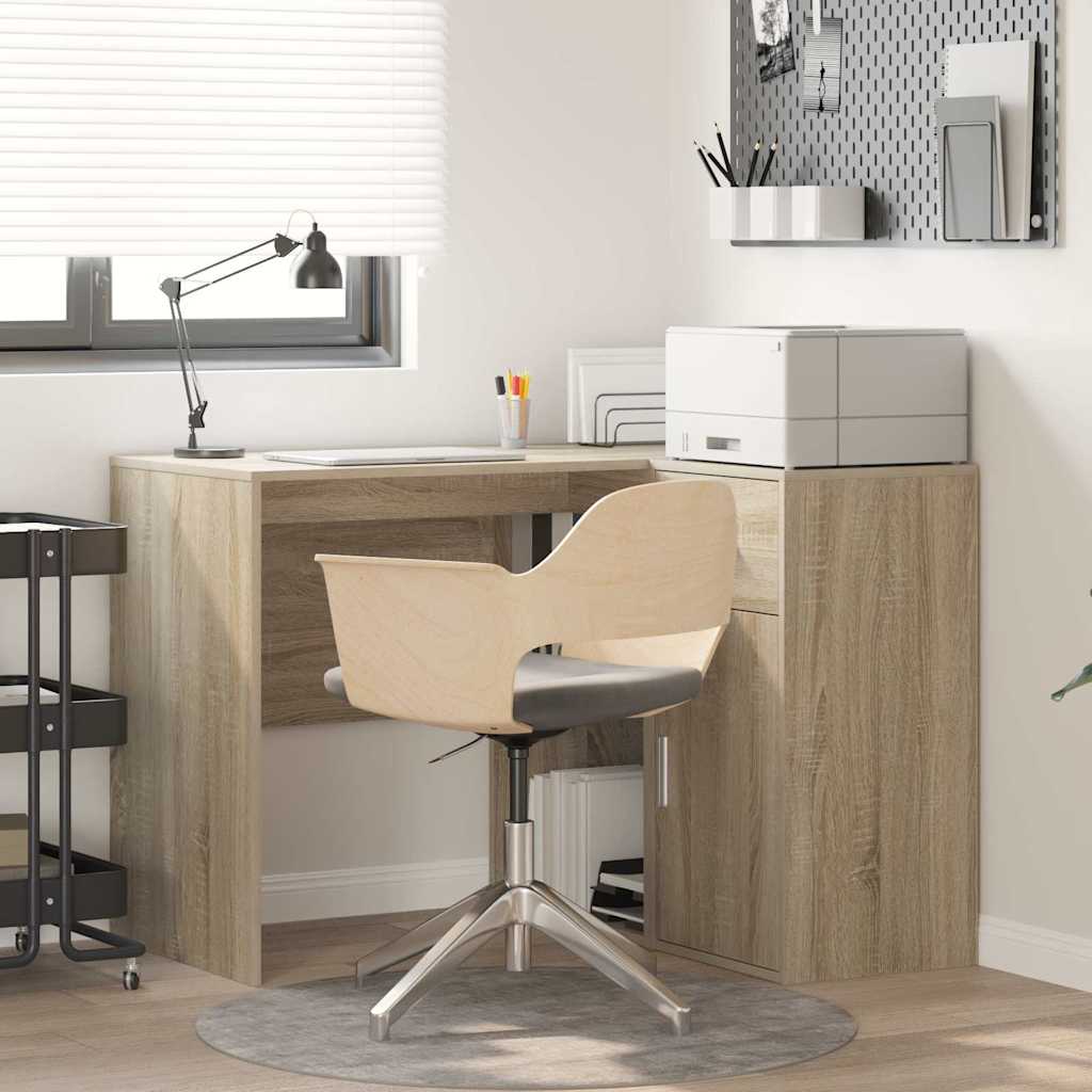 Hjørneskrivebord med skuffe med dør Sonoma eg 102 x 88 x 75 cm