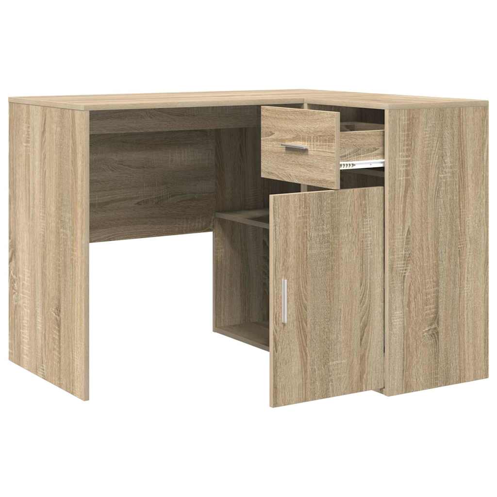 Hjørneskrivebord med skuffe med dør Sonoma eg 102 x 88 x 75 cm