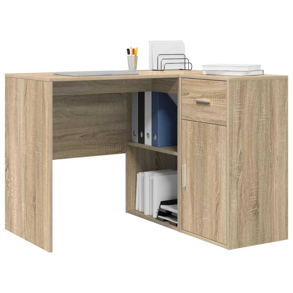 Hjørneskrivebord med skuffe med dør Sonoma eg 102 x 88 x 75 cm