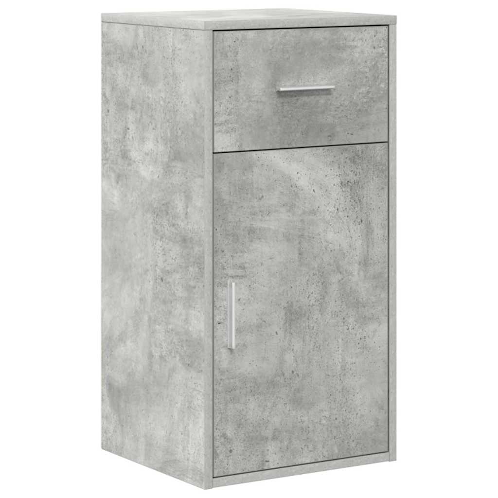 Hjørneskrivebord med skuffe med dør Beton Grå 102 x 88 x 75 cm