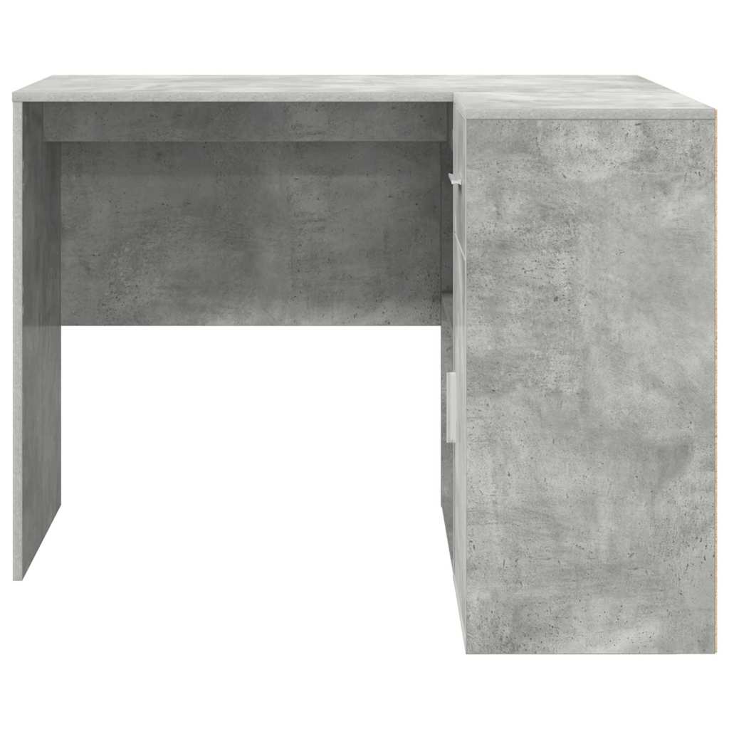 Hjørneskrivebord med skuffe med dør Beton Grå 102 x 88 x 75 cm