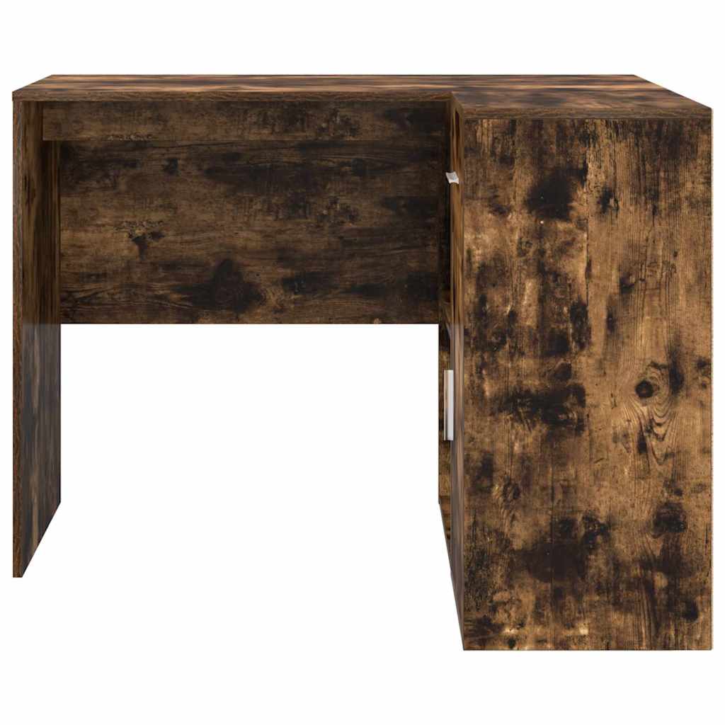 Hjørneskrivebord med skuffe med hylde Røget eg 102 x 88 x 75 cm