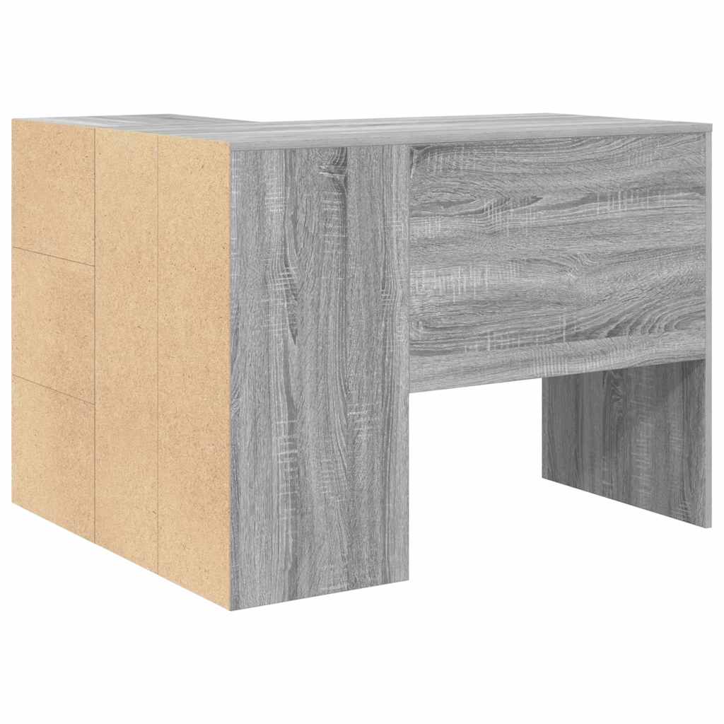 Hjørneskrivebord med skuffe med dør Grå Sonoma 102 x 88 x 75 cm