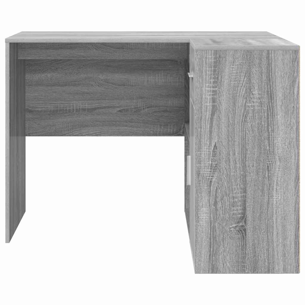 Hjørneskrivebord med skuffe med dør Grå Sonoma 102 x 88 x 75 cm