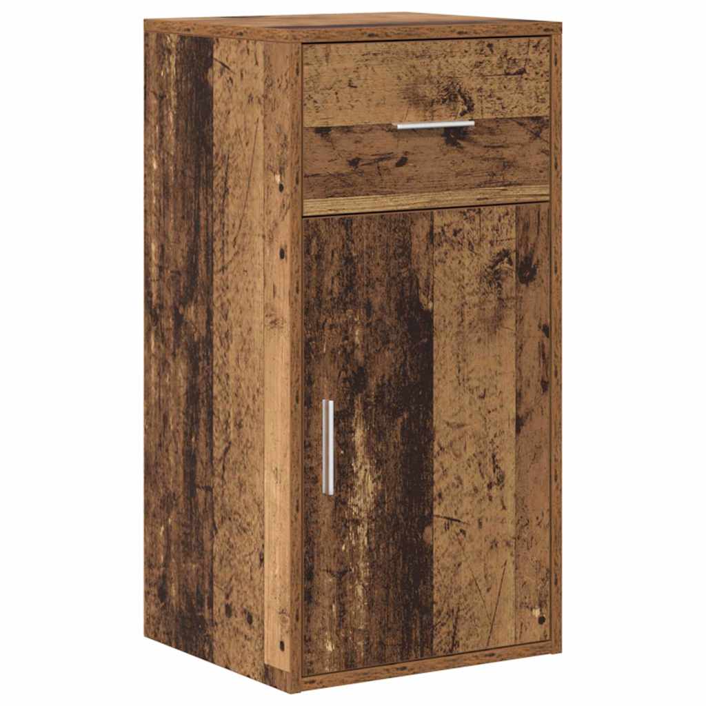 Hjørneskrivebord med skuffe Gammelt træ 102 x 88 x 75 cm