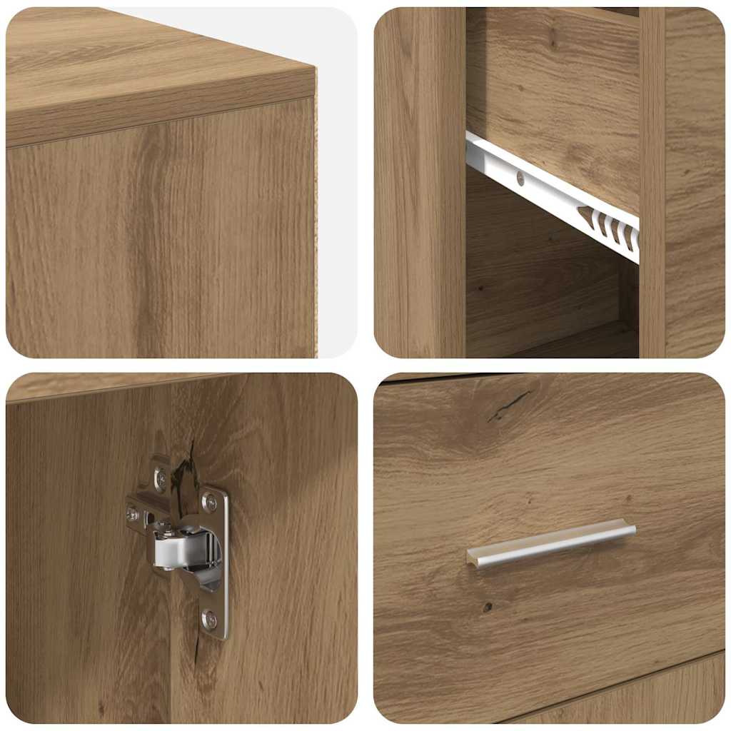 Hjørneskrivebord med skuffe Artisan Egetræ 102 x 88 x 75 cm