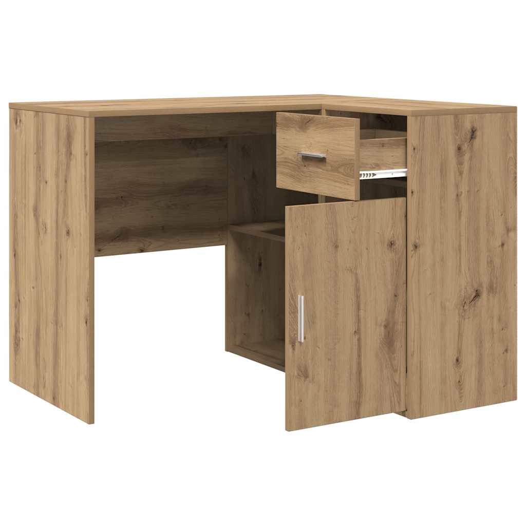 Hjørneskrivebord med skuffe Artisan Egetræ 102 x 88 x 75 cm